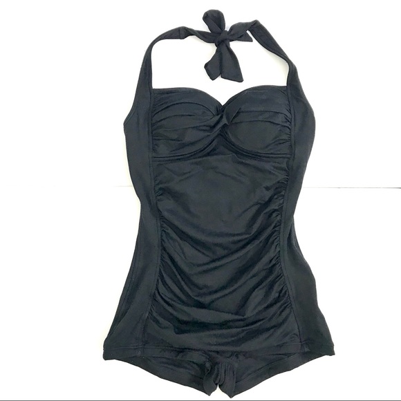 ruffle boyleg swimwear